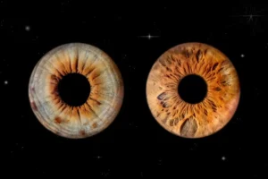 Portrait iris en duo, effet galaxie léger, Ael Photos