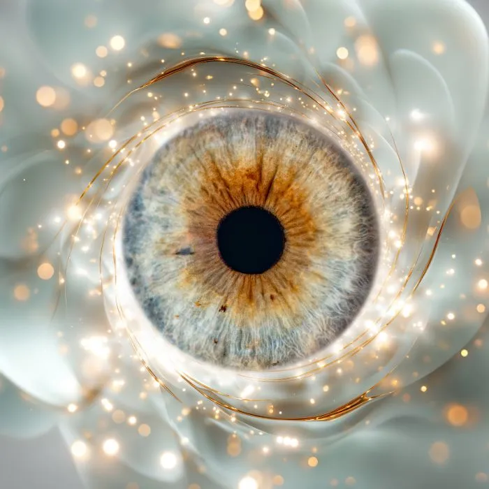 Photographie d’iris artistique avec effets lumineux réalisée par AEL Photos au Faou en Bretagne